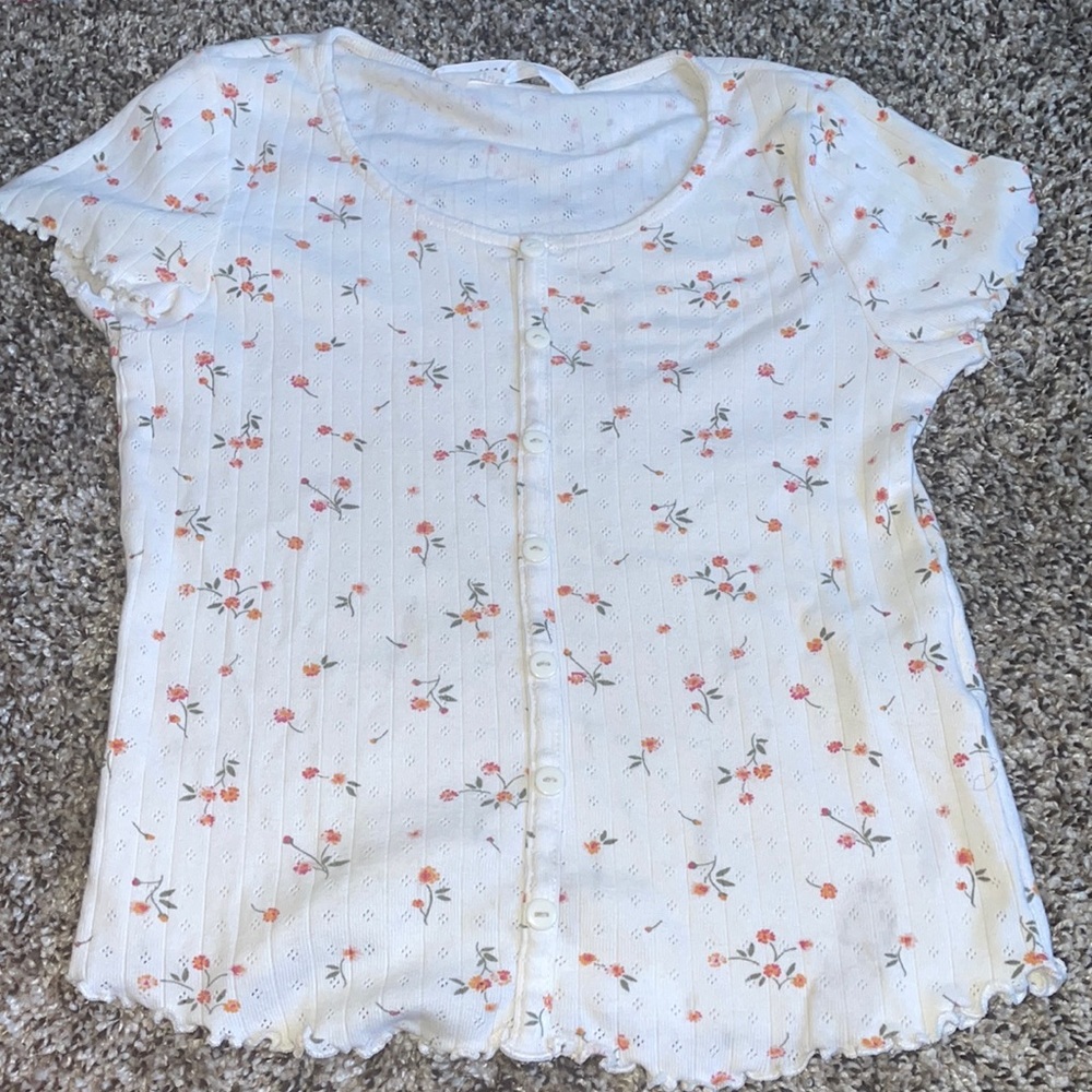 Girls floral H&M top size 8-10youth